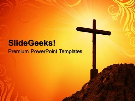 Yellow Cross Symbol PowerPoint Templates And PowerPoint Themes 0712