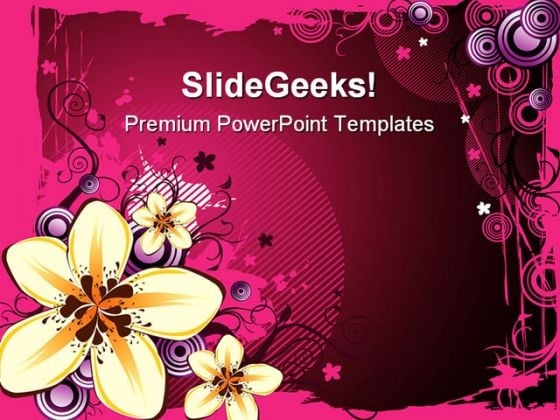 Yellow Flowers Abstract Design PowerPoint Themes And PowerPoint Slides 0611 Yellow Flowers Abstract Design PowerPoint Themes And PowerPoint Slides 0611