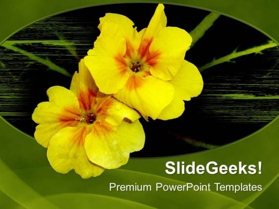 Yellow Flowers On Green Background PowerPoint Templates Ppt Backgrounds For Slides 0713 Yellow Flowers On Green Background PowerPoint Templates Ppt Backgrounds For Slides 0713