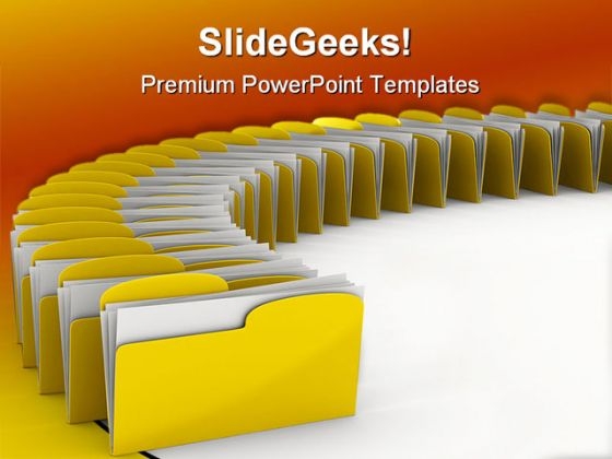 Yellow Folder Computer PowerPoint Templates And PowerPoint Backgrounds 0211