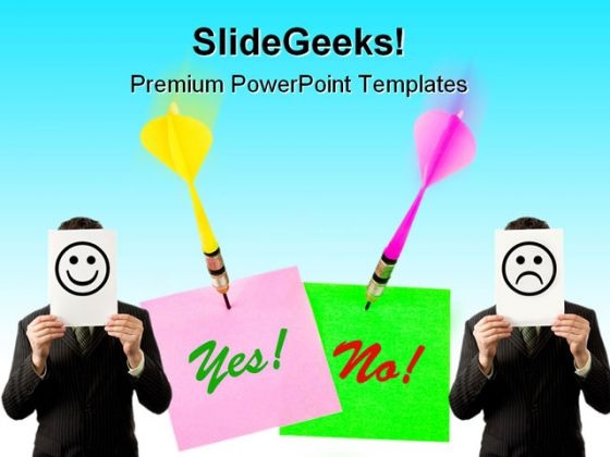 Yes And No Arrows Metaphor PowerPoint Themes And PowerPoint Slides 0811 Yes And No Arrows Metaphor PowerPoint Themes And PowerPoint Slides 0811