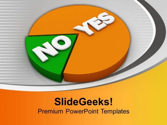 Yes And No Pie Marketing PowerPoint Templates Ppt Backgrounds For Slides 0113