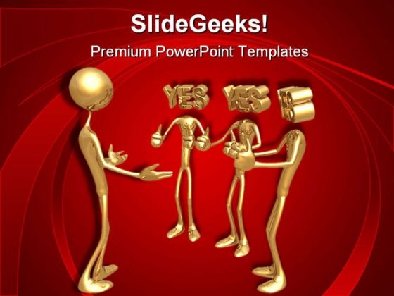 Yes Men Business PowerPoint Templates And PowerPoint Backgrounds 0511 Yes Men Business PowerPoint Templates And PowerPoint Backgrounds 0511
