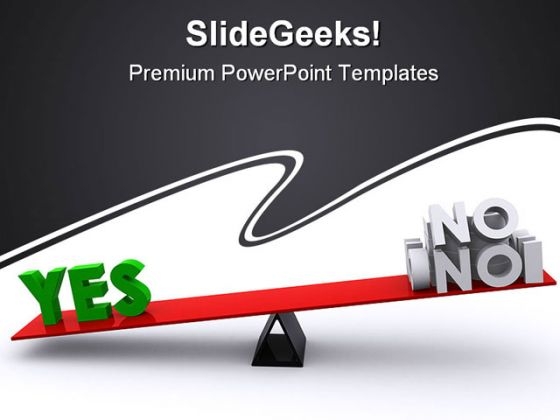 Yes No Business PowerPoint Themes And PowerPoint Slides 0511