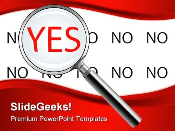 Yes Or No Metaphor PowerPoint Templates And PowerPoint Backgrounds 0311 Yes Or No Metaphor PowerPoint Templates And PowerPoint Backgrounds 0311