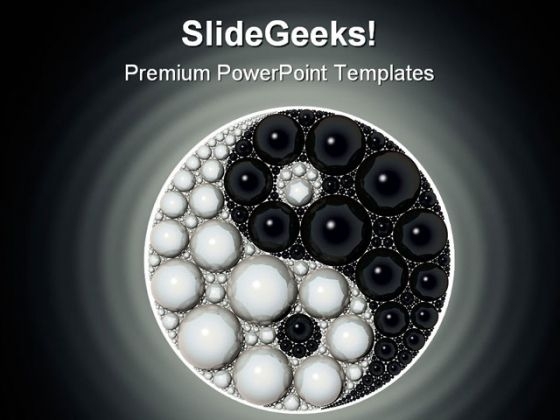 Ying Yang Symbols PowerPoint Template 0610 Ying Yang Symbols PowerPoint Template 0610