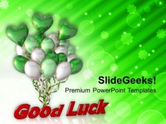 3d Illustration Of Balloons With Good Luck PowerPoint Templates Ppt Backgrounds For Slides 0313 3d Illustration Of Balloons With Good Luck PowerPoint Templates Ppt Backgrounds For Slides 0313