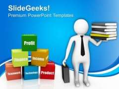 3d Image Of Man With Business Books PowerPoint Templates Ppt Backgrounds For Slides 0813 3d Image Of Man With Business Books PowerPoint Templates Ppt Backgrounds For Slides 0813