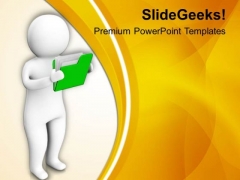 3d Man Checking Folder PowerPoint Templates Ppt Backgrounds For Slides 0813