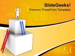 3d Man Enjoying His Success PowerPoint Templates Ppt Backgrounds For Slides 0713 3d Man Enjoying His Success PowerPoint Templates Ppt Backgrounds For Slides 0713