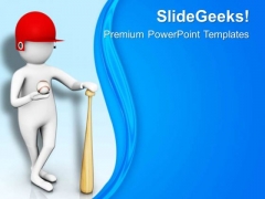 3d Man Holding Baseball Bat PowerPoint Templates Ppt Backgrounds For Slides 0813 3d Man Holding Baseball Bat PowerPoint Templates Ppt Backgrounds For Slides 0813