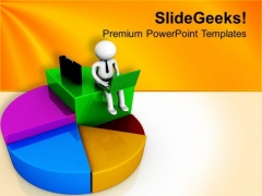 3d Man On A Colorful Pie Chart PowerPoint Templates Ppt Backgrounds For Slides 0713 3d Man On A Colorful Pie Chart PowerPoint Templates Ppt Backgrounds For Slides 0713