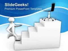 3d Man On Way To His Career PowerPoint Templates Ppt Backgrounds For Slides 0813 3d Man On Way To His Career PowerPoint Templates Ppt Backgrounds For Slides 0813