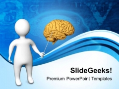 3d Man Pointing Brain PowerPoint Templates Ppt Backgrounds For Slides 0813 3d Man Pointing Brain PowerPoint Templates Ppt Backgrounds For Slides 0813