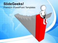 3d Man With Laptop On Success Graph PowerPoint Templates Ppt Backgrounds For Slides 0713 3d Man With Laptop On Success Graph PowerPoint Templates Ppt Backgrounds For Slides 0713