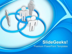 3d Men Standing In Venn Diagram PowerPoint Templates Ppt Backgrounds For Slides 0213