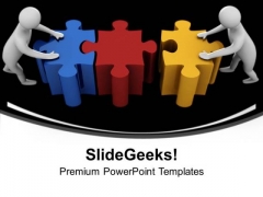 3d Team Connecting Puzzles Business PowerPoint Templates Ppt Backgrounds For Slides 0113