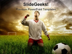 A Soccer Player Sports PowerPoint Themes And PowerPoint Slides 0211