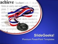 Achieve Medal Success PowerPoint Templates And PowerPoint Backgrounds 0711