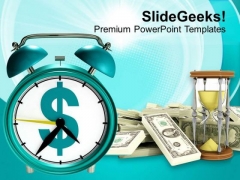 Alarm Clock With Dollar Bills Time And Money PowerPoint Templates Ppt Backgrounds For Slides 0113 Alarm Clock With Dollar Bills Time And Money PowerPoint Templates Ppt Backgrounds For Slides 0113