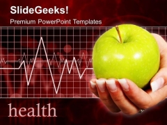 Apple With Heartbeat Medical PowerPoint Templates And PowerPoint Themes 0512 Apple With Heartbeat Medical PowerPoint Templates And PowerPoint Themes 0512