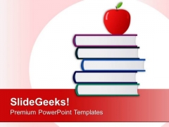 Apple With Stack Of Books Education PowerPoint Templates Ppt Backgrounds For Slides 0213 Apple With Stack Of Books Education PowerPoint Templates Ppt Backgrounds For Slides 0213