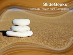 Balancing Stones On Brown Background PowerPoint Templates Ppt Backgrounds For Slides 0213