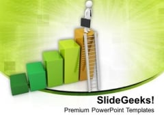 Be The First To Climb The Ladder PowerPoint Templates Ppt Backgrounds For Slides 0813 Be The First To Climb The Ladder PowerPoint Templates Ppt Backgrounds For Slides 0813