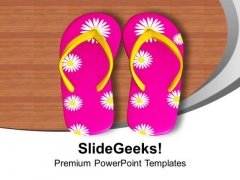 Beautiful Flip Flop For Beach Holiday Theme PowerPoint Templates Ppt Backgrounds For Slides 0513 Beautiful Flip Flop For Beach Holiday Theme PowerPoint Templates Ppt Backgrounds For Slides 0513