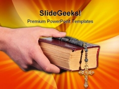 Bible With Cross Religion PowerPoint Themes And PowerPoint Slides 0211 Bible With Cross Religion PowerPoint Themes And PowerPoint Slides 0211