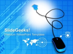Blue Arrow With Computer Mouse PowerPoint Templates And PowerPoint Themes 0812 Blue Arrow With Computer Mouse PowerPoint Templates And PowerPoint Themes 0812