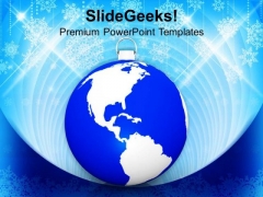 Blue Bauble With Map Global Background PowerPoint Templates Ppt Backgrounds For Slides 1112 Blue Bauble With Map Global Background PowerPoint Templates Ppt Backgrounds For Slides 1112