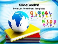 Book And Globe Business PowerPoint Templates And PowerPoint Themes 0812 Book And Globe Business PowerPoint Templates And PowerPoint Themes 0812