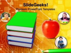 Book With Apple Education PowerPoint Templates And PowerPoint Themes 0812 Book With Apple Education PowerPoint Templates And PowerPoint Themes 0812