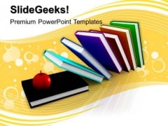 Books And Apple Education PowerPoint Templates And PowerPoint Themes 1012 Books And Apple Education PowerPoint Templates And PowerPoint Themes 1012