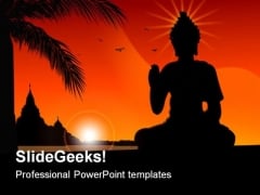 Budha Religion PowerPoint Template 0610 Budha Religion PowerPoint Template 0610