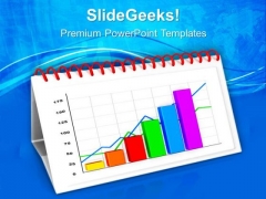 Business Calendar With Growing Chart PowerPoint Templates Ppt Backgrounds For Slides 0613