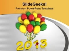 Celebrate New Year With Colorful Balloons PowerPoint Templates Ppt Backgrounds For Slides 0513 Celebrate New Year With Colorful Balloons PowerPoint Templates Ppt Backgrounds For Slides 0513