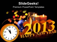 Celebration With Champagne New Year PowerPoint Templates Ppt Backgrounds For Slides 1112