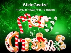 Christmas Cookies Festival PowerPoint Templates And PowerPoint Backgrounds 0711