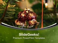 Christmas Decoration Bells For Celebration PowerPoint Templates Ppt Backgrounds For Slides 0713 Christmas Decoration Bells For Celebration PowerPoint Templates Ppt Backgrounds For Slides 0713