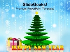 Christmas Tree New Year PowerPoint Template 1113 Christmas Tree New Year PowerPoint Template 1113