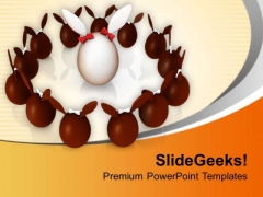 Circle Of Easter Bunny Eggs PowerPoint Templates Ppt Backgrounds For Slides 0813 Circle Of Easter Bunny Eggs PowerPoint Templates Ppt Backgrounds For Slides 0813