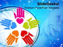 Circle Of Loving Hand Metaphor PowerPoint Templates And PowerPoint Themes 0712 Circle Of Loving Hand Metaphor PowerPoint Templates And PowerPoint Themes 0712