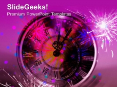 Clock Pointing The Arrival Of New Year PowerPoint Templates Ppt Backgrounds For Slides 0513 Clock Pointing The Arrival Of New Year PowerPoint Templates Ppt Backgrounds For Slides 0513