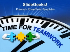 Clock With Words Time For Teamwork PowerPoint Templates Ppt Backgrounds For Slides 0813 Clock With Words Time For Teamwork PowerPoint Templates Ppt Backgrounds For Slides 0813