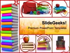 Colored Books Education PowerPoint Templates And PowerPoint Themes 0512 Colored Books Education PowerPoint Templates And PowerPoint Themes 0512