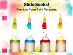 Colourful Paint Brushes Metaphor PowerPoint Templates And PowerPoint Themes 0712 Colourful Paint Brushes Metaphor PowerPoint Templates And PowerPoint Themes 0712