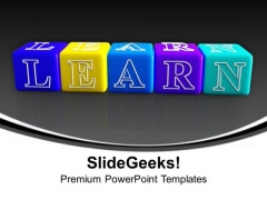Combination Of Words Forming Learn Cubes PowerPoint Templates Ppt Backgrounds For Slides 1112 Combination Of Words Forming Learn Cubes PowerPoint Templates Ppt Backgrounds For Slides 1112