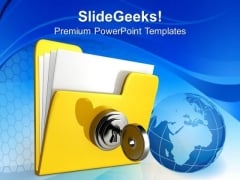 Computer Folder Security PowerPoint Templates And PowerPoint Themes 0912
